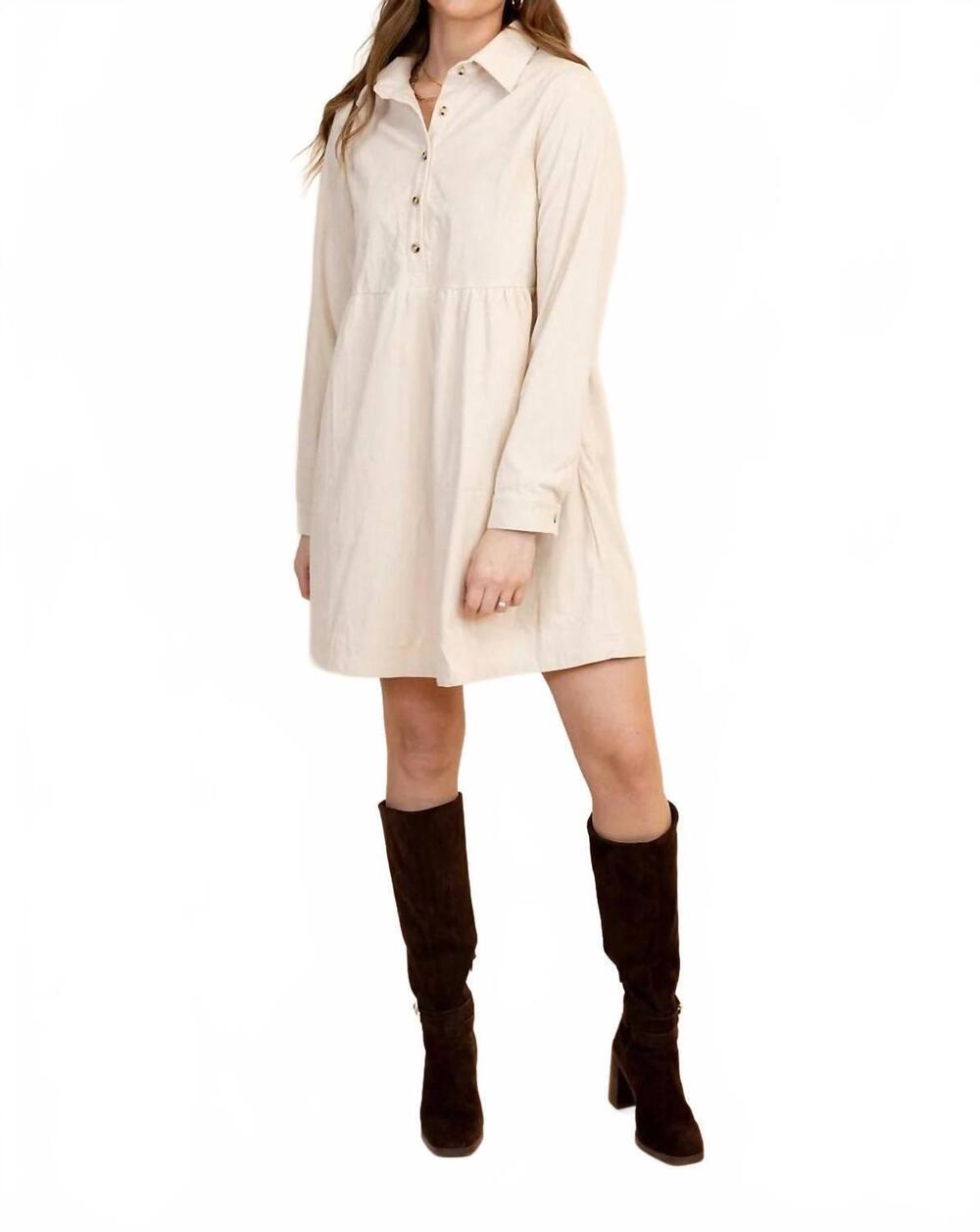 NEW LITTLE DAISY CLOSET kenzee mini dress in cream